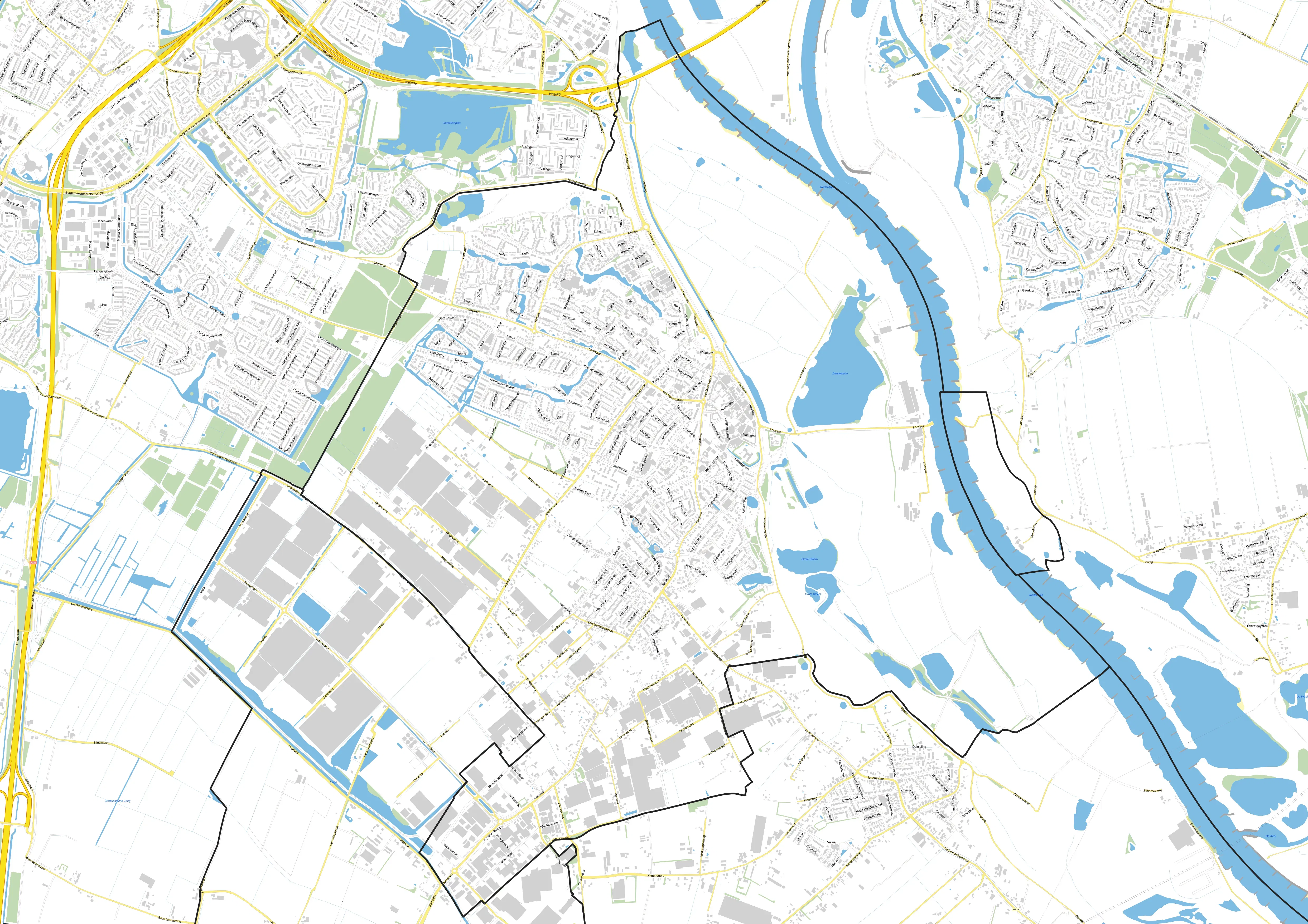 Luchtfoto Huissen en Loo Gld