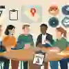 Verschillende groepen aan tafel